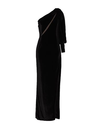 Matilde Couture Woman Maxi Dress Black Size 10 Polyester, Elastane In Black