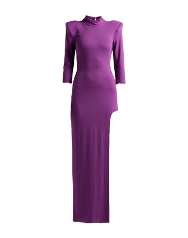 Matilde Couture Woman Maxi Dress Purple Size 6 Polyester, Elastane In Purple