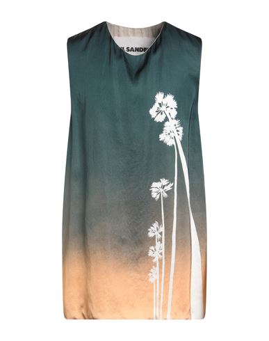 Jil Sander Man Mini Dress Dark Green Size 40 Viscose In Green
