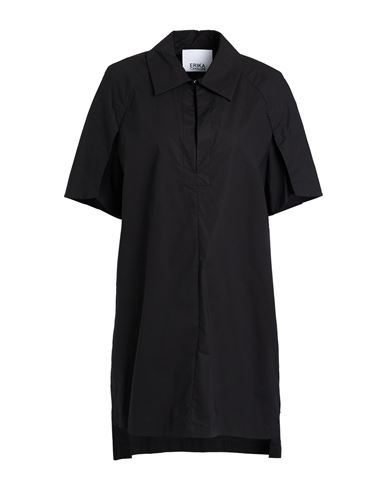 Erika Cavallini Woman Mini Dress Black Size 8 Cotton, Elastane In Black