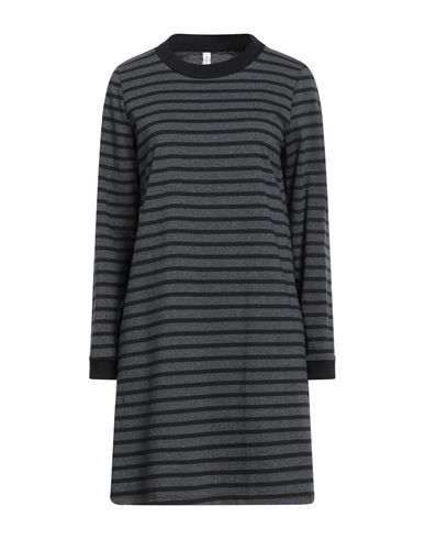 Tensione In Woman Mini Dress Charcoal Size M Polyester, Cotton In Gray