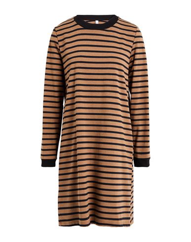 Tensione In Woman Mini Dress Camel Size M Polyester, Cotton In Burgundy