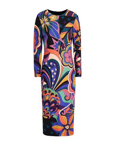Farm Rio Woman Midi Dress Black Size Xs Viscose, Elastane In Black