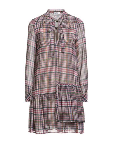 Liu •jo Woman Mini Dress Magenta Size 8 Polyester In Gray