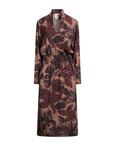 Compagnia Italiana Woman Midi Dress Brown Size 12 Pes In Multi