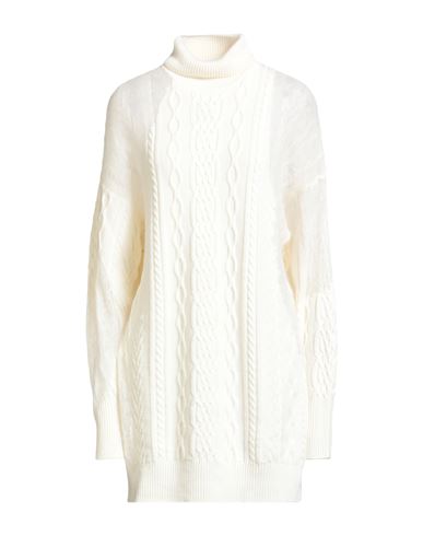 Roberto Collina Woman Mini Dress Ivory Size S Merino Wool, Baby Alpaca Wool, Nylon In White