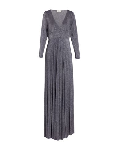 Rebel Queen By Liu •jo Woman Maxi Dress Blue Size L Viscose, Metallic Fiber, Polyamide, Elastane In Gray