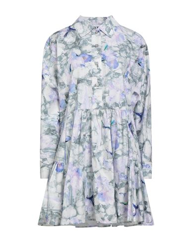 Ice Play Woman Mini Dress Grey Size 8 Cotton In Blue