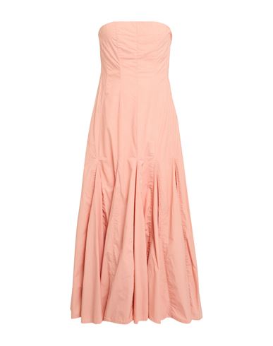 Alessia Santi Woman Midi Dress Salmon Pink Size 6 Cotton In Pink