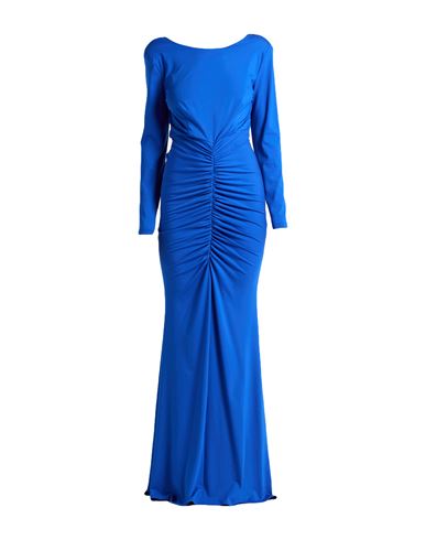Actualee Woman Maxi Dress Bright Blue Size 10 Rayon, Nylon, Elastane In Blue