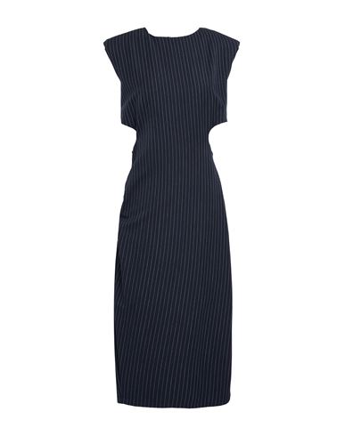 Tensione In Woman Midi Dress Midnight Blue Size M Polyester, Viscose, Elastane In Blue