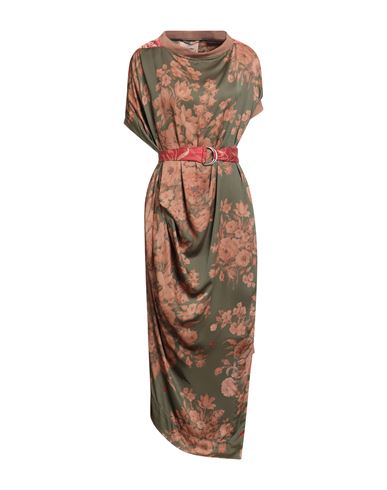 Vivienne Westwood Woman Midi Dress Military Green Size 12 Viscose, Polyester In Green