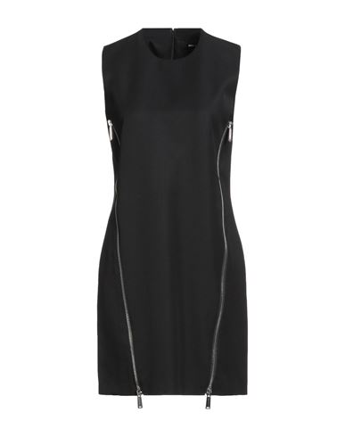 Dsquared2 Woman Mini Dress Black Size 12 Polyester, Virgin Wool In Black