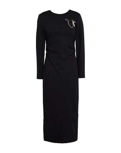Tensione In Woman Midi Dress Black Size S Rayon, Polyamide, Elastane In Black