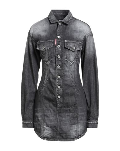 Dsquared2 Woman Mini Dress Black Size 8 Cotton, Elastane In Black