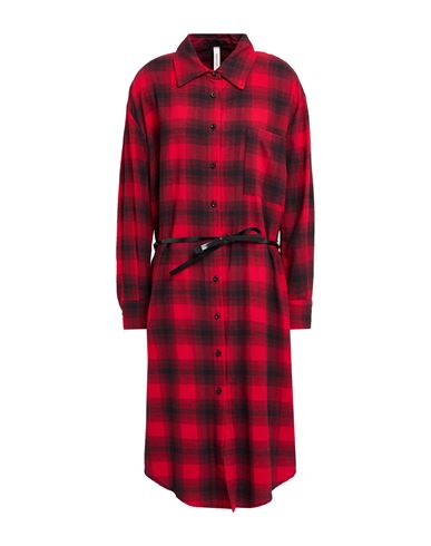 Tensione In Woman Midi Dress Red Size Onesize Cotton, Polyester In Red