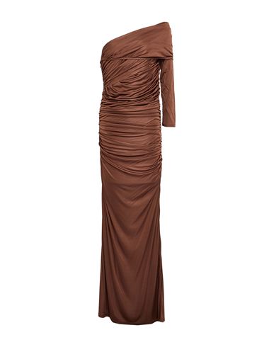 Atlein Woman Maxi Dress Brown Size 4 Viscose In Brown