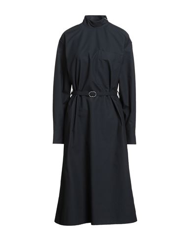 Jil Sander Woman Midi Dress Midnight Blue Size 2 Cotton In Blue