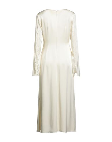 Jil Sander Woman Midi Dress Off White Size 8 Acetate, Viscose, Elastane In White