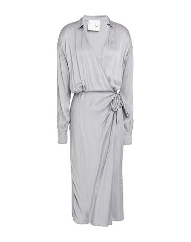 8pm Conscious Woman Midi Dress Grey Size S Ecovero Viscose, Viscose In Gray