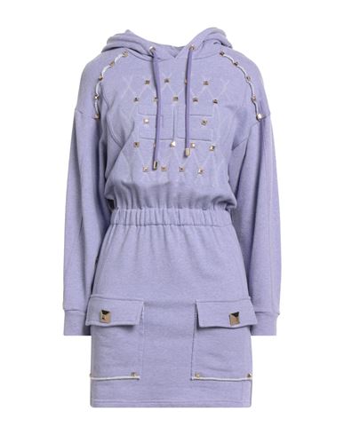 Elisabetta Franchi Woman Mini Dress Lilac Size 6 Cotton In Purple