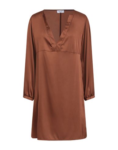 Hopper Woman Mini Dress Brown Size 8 Polyester, Elastane In Brown