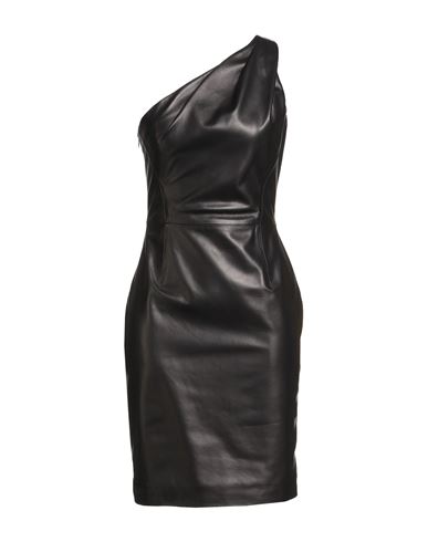 Dsquared2 Woman Mini Dress Black Size 6 Lambskin In Black