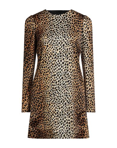 Dolce & Gabbana Woman Mini Dress Marigold Size 10 Silk, Elastane In Animal Print