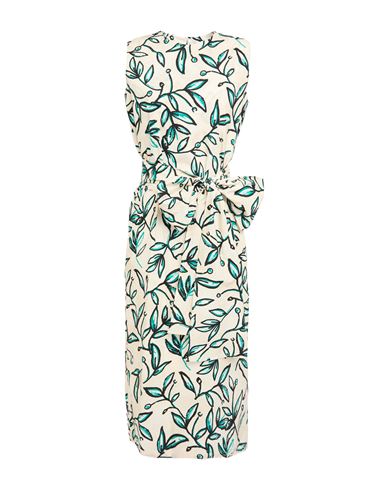 Hache Woman Midi Dress Ivory Size 8 Cotton In Neutral