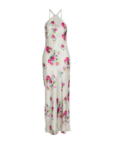 Max Mara Studio Woman Maxi Dress Light Grey Size 8 Silk In Gray