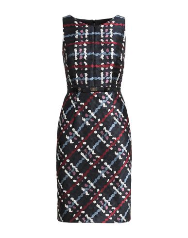 Paule Ka Woman Midi Dress Midnight Blue Size 8 Polyester, Triacetate In Multi
