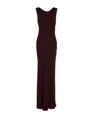 Semicouture Woman Maxi Dress Dark Brown Size 8 Viscose, Elastane In Brown
