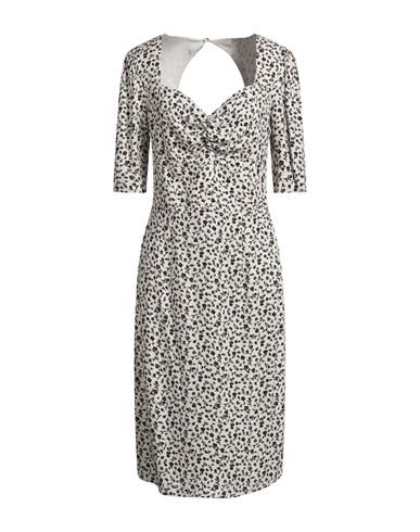 Mar De Margaritas Woman Midi Dress Light Grey Size L Polyester, Elastane In Gray