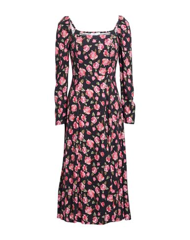 Mar De Margaritas Woman Midi Dress Black Size L Polyamide, Elastane