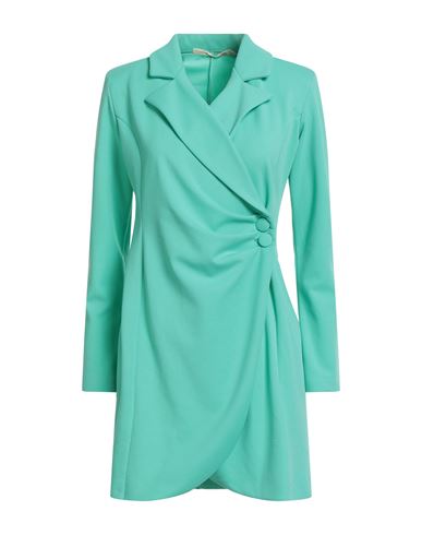 Angela Davis Woman Mini Dress Light Green Size 6 Polyester, Elastane