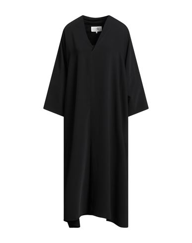 Mm6 Maison Margiela Woman Midi Dress Black Size 4 Polyester In Black