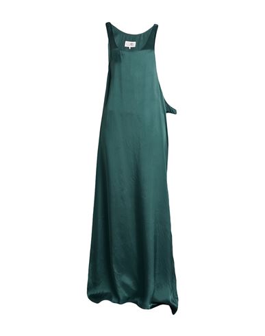 Mm6 Maison Margiela Woman Maxi Dress Dark Green Size 4 Viscose In Green