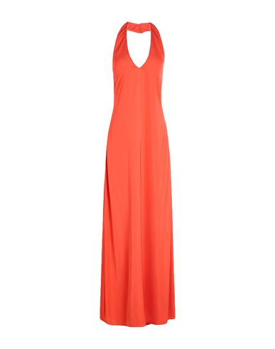 Peserico Woman Maxi Dress Coral Size 6 Viscose In Red