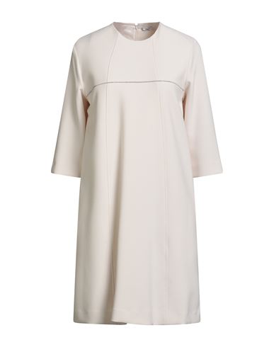 Peserico Woman Mini Dress Ivory Size 6 Polyester, Viscose, Cotton, Elastane In Neutral