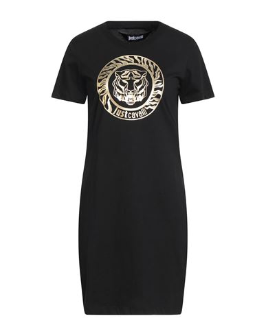 Just Cavalli Woman Mini Dress Black Size S Cotton