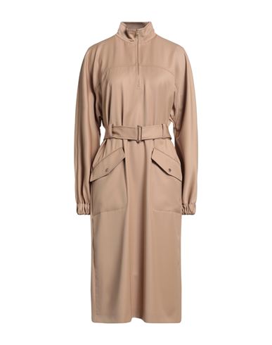 Agnona Woman Midi Dress Camel Size 4 Wool In Neutral