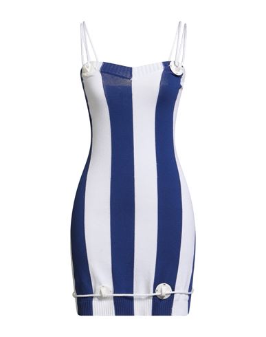 Moschino Couture Woman Mini Dress Blue Size 6 Cotton, Polyamide