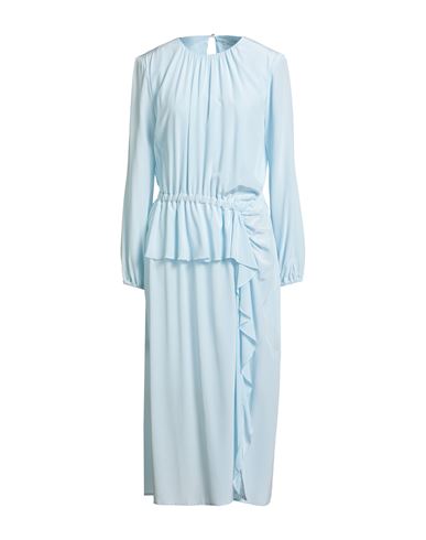 Ballantyne Woman Midi Dress Sky Blue Size 4 Silk In Blue