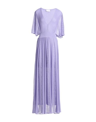 Nenette Woman Maxi Dress Lilac Size L Viscose, Polyester In Purple