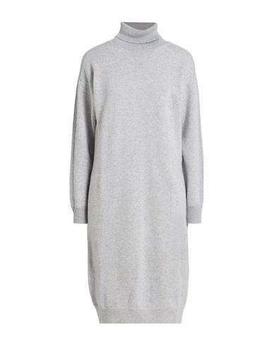 Peserico Easy Woman Midi Dress Light Grey Size 8 Merino Wool, Wool, Cashmere, Polyester In Gray