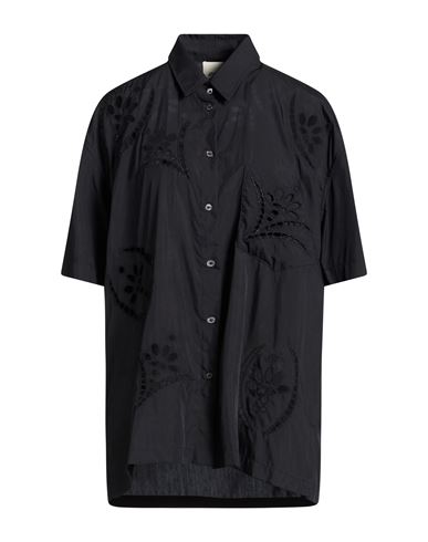 Isabel Marant Woman Shirt Black Size 8 Modal, Polyamide In Black