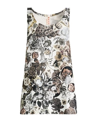 Marni Woman Mini Dress Charcoal Size 10 Cotton In Multi