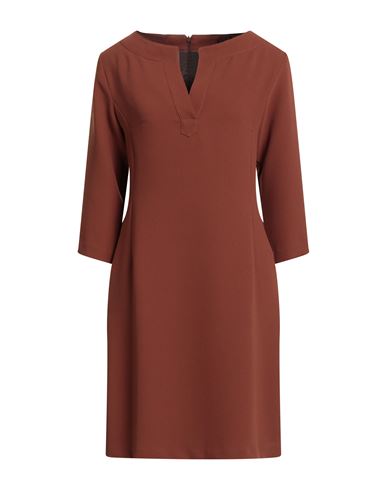 Blanca Luz Woman Mini Dress Brown Size 10 Polyester In Multi