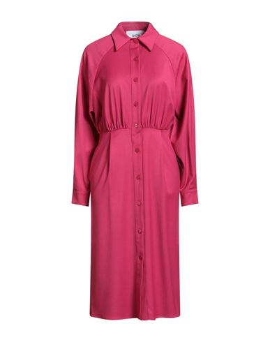 Silvian Heach Woman Midi Dress Magenta Size 4 Polyester, Viscose, Elastane In Pink