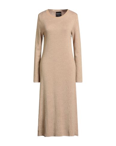 Daniela Drei Woman Midi Dress Sand Size 8 Viscose, Polyamide, Polyester In Nude